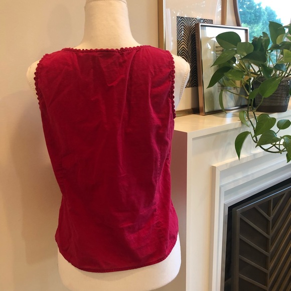 St. John’s Bay Magenta Button Down Sleeveless Top - Size S - Picture 9 of 10